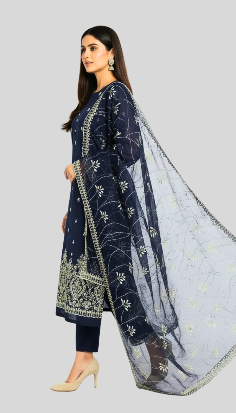 Navy Ivory Bloom
